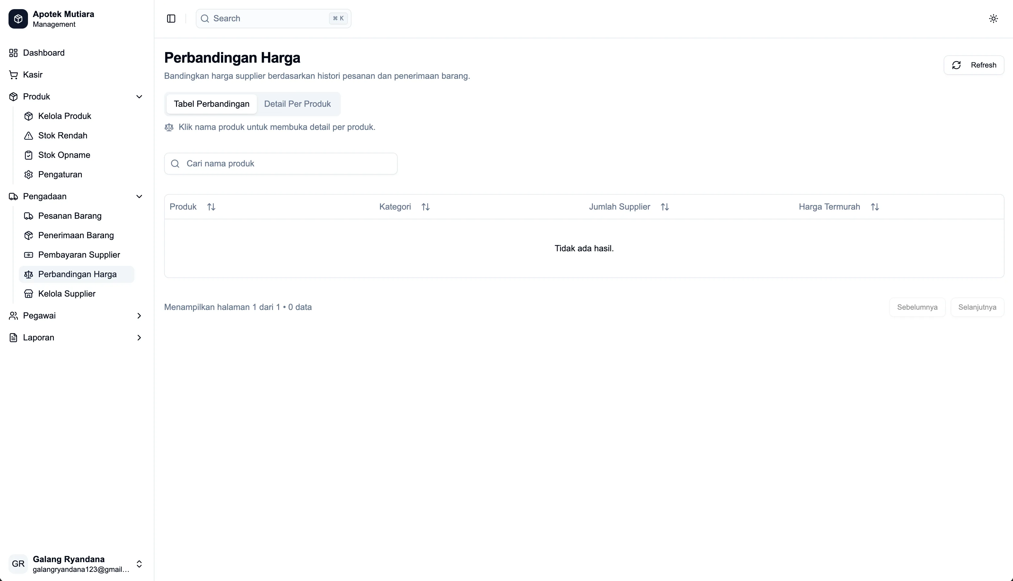 Apotek POS perbandingan harga screenshot